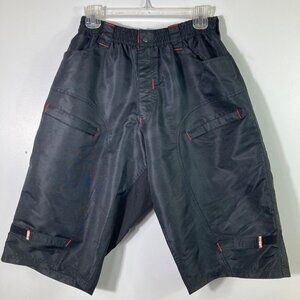 Youth Urban Cycling Apparel Mountain Bike Cargo Shorts Black 2X